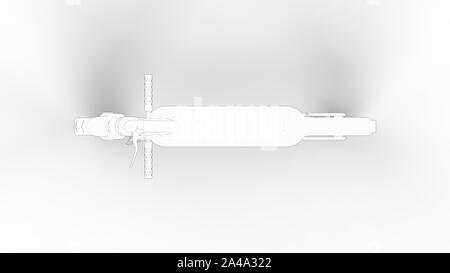 Le rendu 3d Dessin technique multiples vues d'un scooter électrique Banque D'Images