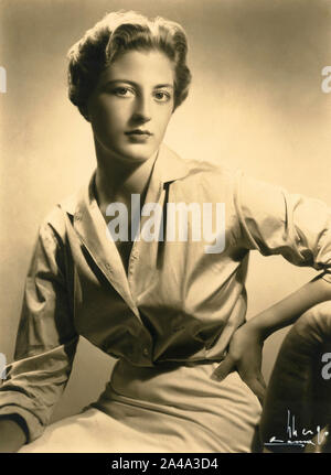 Portrait d'une femme par photographe italien Arturo, 1930 Ghergo Banque D'Images