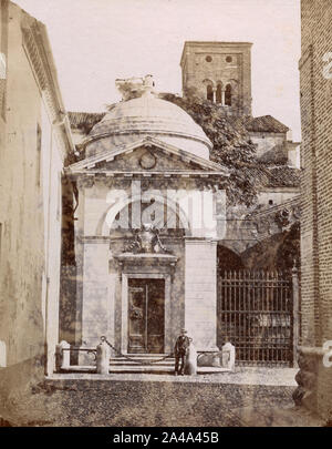 La tombe de Dante, Ravenne, Italie 1870 Banque D'Images