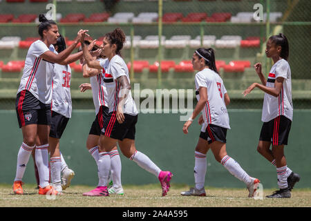 Sao Paulo, Brésil. 12 octobre, 2019. Vinhedo, au Brésil. 12 octobre, 2019. 1 pour le premier match de la Copa Paulista Femmes&# 3Football, ll, le match a eu lieu ce matin de samedi, août 12, 2019, dans la région de Vinhedo, São Paulo. Crédit : Foto Arena LTDA/Alamy Live News Banque D'Images