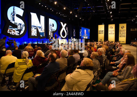 Aberdeen, Royaume-Uni. 13 octobre 2019. Sur la photo : le Parti national écossais (SNP) conférence à l'Aberdeen Exhibition Centre de conférence (AECC). Crédit : Colin Fisher/Alamy Live News Banque D'Images