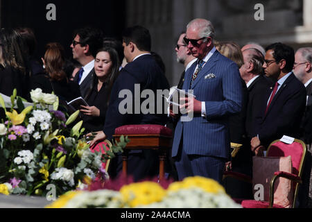 La cité du Vatican. 13 Oct, 2019. 13 octobre 2019 - Cité du Vatican (Saint-Siège) - Charles, prince de Galles assiste à la Messe de canonisation du Pape François à St Crédit : ZUMA Press, Inc./Alamy Live News Banque D'Images