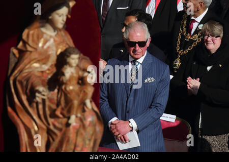 La cité du Vatican. 13 Oct, 2019. 13 octobre 2019 - Cité du Vatican (Saint-Siège) - Charles, prince de Galles assiste à la Messe de canonisation du Pape François à St Crédit : ZUMA Press, Inc./Alamy Live News Banque D'Images