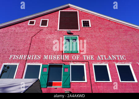 LUNENBURG, Nouvelle-Écosse -5 oct 2019- Vue sur le Musée des pêches de l'Atlantique situé à Lunenburg, en Nouvelle-Écosse, Canada. Banque D'Images