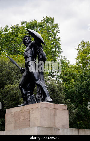 La statue d'Arthur Duc de Wellington dans Hyde Park à Londres Banque D'Images