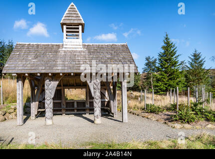 Pavillon chilien Benmore, Botantic Eachaig Strath, jardins, Ecosse Banque D'Images