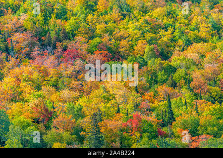 Vue à partir de l'automne Montagne Brockway dans la péninsule de Keweenaw dans la Péninsule Supérieure du Michigan, USA. Banque D'Images