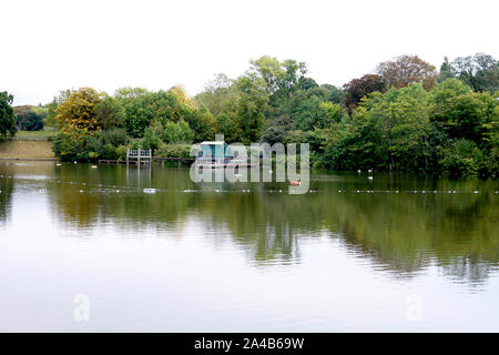 Hampstead Heath Mens Étang Banque D'Images