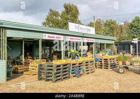 Conduit Orchards Farm Shop à Thornham sur la côte nord du comté de Norfolk. Banque D'Images