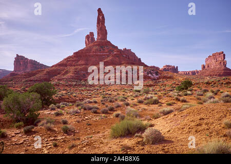 Le paysage de la Vallée des Dieux, Utah, USA Banque D'Images