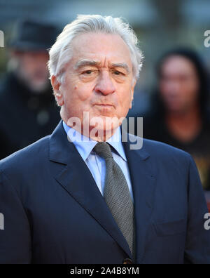 Londres, Royaume-Uni. 13 Oct, 2019. L'acteur américain Robert De Niro assiste à la première de l'Irlandais à la 63e BFI London Film Festival le 13 octobre 2019. Photo par Rune Hellestad/UPI UPI : Crédit/Alamy Live News Banque D'Images