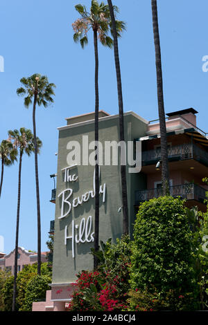 L'hôtel Beverly Hills sur Sunset Boulevard à Los Angeles, Californie Banque D'Images