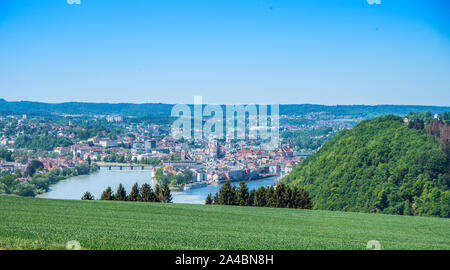 Vue panoramique de la ville de Passau Banque D'Images