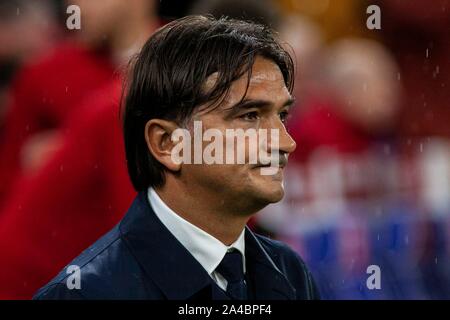 Cardiff, Pays de Galles 13/10/19. Croatie manager Zlatko Dalic avant le coup d'arrêt. Pays de Galles v France UEFA EURO 2020 au qualificatif de Cardiff City Stadium. Lewis Mit Banque D'Images