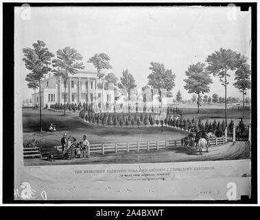 L'Ermitage. Jackson's Tomb et Andrew J. Donelson's residence. 12 miles de Nashville, Tennessee. Prises à cet endroit le 29 mars 1856 Banque D'Images