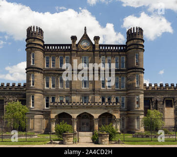 Le pénitencier de l'état de la Virginie de l'Ouest, un ancien de style gothique, dans la prison de Moundsville, West Virginia, qui a fonctionné de 1876 à 1995 Banque D'Images