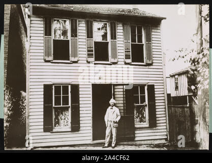 La maison d'enfance de l'écrivain américain Mark Twain a été cette maison grise sur la rue Hill, New York, la maison décrite comme Tom Sawyer's home à Mark Twain, le plus connu de l'histoire, Les Aventures de Tom Sawyer Banque D'Images