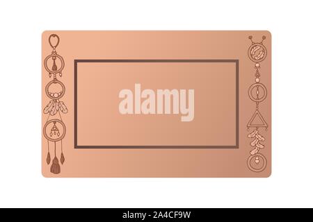 Doodle Boho les cartes d'affaires. Vector illustration. Template vide. Illustration de Vecteur