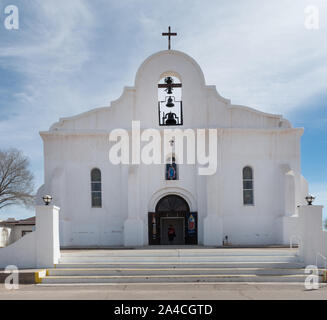 La chapelle de San Elizario, fondée en 1789, est souvent confondu avec une mission espagnole, puisqu'il se trouve tout près de deux missions dans les environs de El Paso, Texas Banque D'Images