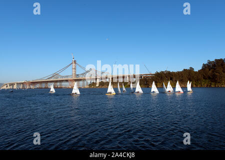 Le remplacement de la travée orientale San Francisco-Oakland Bay Bridge, San Francisco, Californie Banque D'Images