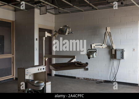 L'ancien Bureau du dentiste au pénitencier de l'état de la Virginie de l'Ouest, un ancien de style gothique, dans la prison de Moundsville, West Virginia, qui a fonctionné de 1876 à 1995 Banque D'Images