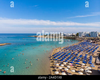 Protaras, Chypre - octobre 11. 2019 la célèbre plage de figuiers de la ville Banque D'Images