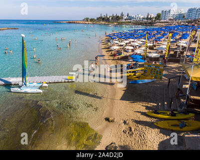 Protaras, Chypre - octobre 11. 2019 la célèbre plage de figuiers Banque D'Images