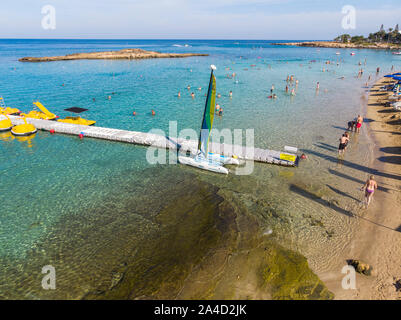 Protaras, Chypre - octobre 11. 2019 la célèbre plage de figuiers de la ville Banque D'Images