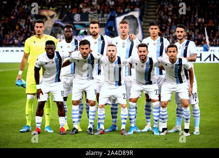 MILAN, ITALIE - 25 septembre 2019 : Les joueurs de la Lazio posent pour la photo de l'équipe au cours de la Serie A 2019/2020 INTER v Lazio à San Siro. Banque D'Images