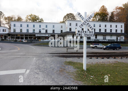 L'ancienne société Cass Boutique au coeur de l'ancienne West Virginia Pulp & Paper Company Ville de Cass dans ce qui est aujourd'hui (2015) la Cass Scenic Railroad State Park en Virginie de l'Ouest Banque D'Images