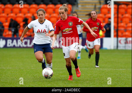 LONDON, Royaume-uni le 13 octobre. Ella Toone de Manchester United femmes pendant la Barclays FA Women's Super League entre Tottenham Hotspur et Manche Banque D'Images