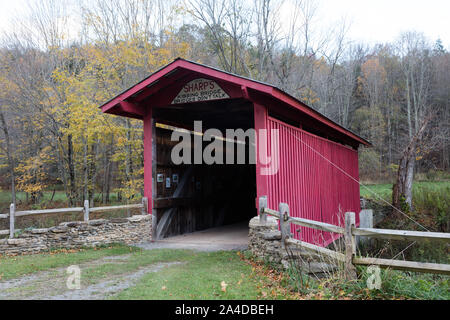 Le propriétaire de Sharp's Kissing Bridge en face de la route de Sharp's Country Store dans la fourchette vineuse, Virginie de l'Ouest, est riche d'un sens de l'humour Banque D'Images