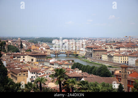 Magnifique vue de la ville de Florence, la capitale de la Toscane Banque D'Images