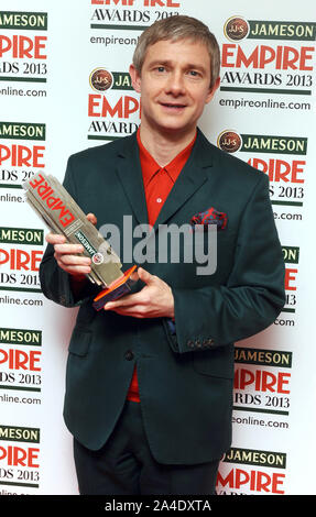 La photo doit être crédité ©Kate Green/Alpha Press 077037 24/03/2013 Martin Freeman Jameson Empire Film Awards 2013 Grosvenor Hotel London Banque D'Images
