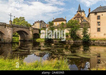 VILLAGE DE LA CELLE DUNOISE, (23) CREUSE, NOUVEAU AQUITAINE, FRANCE Banque D'Images