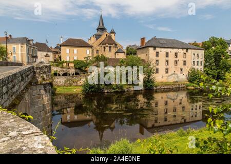 VILLAGE DE LA CELLE DUNOISE, (23) CREUSE, NOUVEAU AQUITAINE, FRANCE Banque D'Images