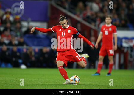 Cardiff, Royaume-Uni. 13 Oct, 2019. Gareth Bale de galles en action.UEFA Euro 2020 match qualificatif, le Pays de Galles v Croatie au Cardiff City Stadium de Cardiff, Pays de Galles du Sud le dimanche 13 octobre 2019. Photos par Andrew Verger /Andrew Orchard la photographie de sport/Alamy live News EDITORIAL UTILISEZ UNIQUEMENT Crédit : Andrew Orchard la photographie de sport/Alamy Live News Banque D'Images