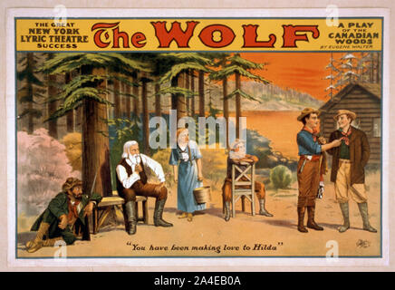 Le loup a jouer des bois par Eugene Walter. Banque D'Images