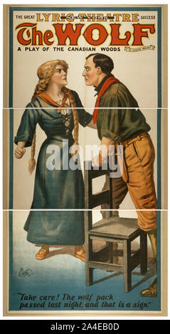 Le loup de l'aplay woods par Eugene Walter. Banque D'Images