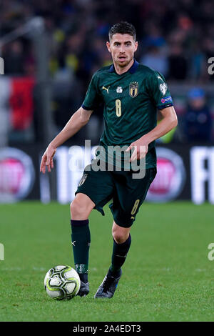 Rome, Italie. 12 octobre, 2019. Jorginho de l'Italie au cours de l'Apply Groupe J match entre l'Italie et la Grèce à au Stadio Olimpico, Rome, Italie le 12 octobre 2019. Photo par Giuseppe maffia. Credit : UK Sports Photos Ltd/Alamy Live News Banque D'Images