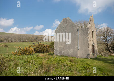 Tyneham Village près de crique de Lulworth, Dorset, UK Banque D'Images