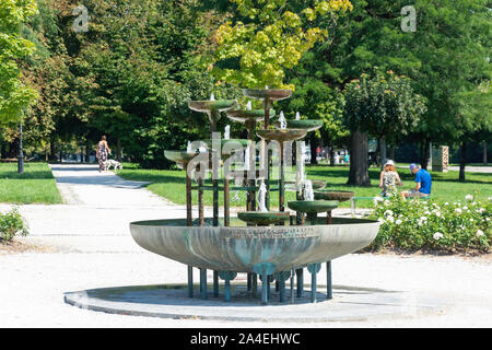 Jardins et Parc de la ville de Tivoli, Ljubljana, Slovénie Banque D'Images