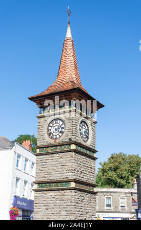 La tour de l'horloge, le triangle, Clevedon, Somerset, England, United Kingdom Banque D'Images