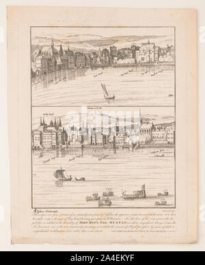 Ces copies sont des portions d'une impression extrêmement rares par Visscher, l'apparente circonstances dont il evince à ont été prises au début du règne du roi Jacques 1er de nombreuses années avant de Hollar est temps / C.J. Visscher delineavit Banque D'Images