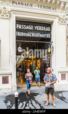 Zone d'entrée du passage Verdeau Banque D'Images