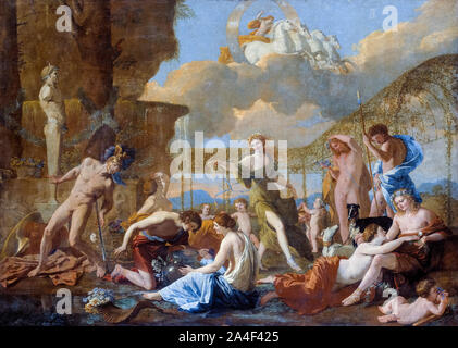 Nicolas Poussin, peinture, l'Empire de Flore, 1631 Banque D'Images