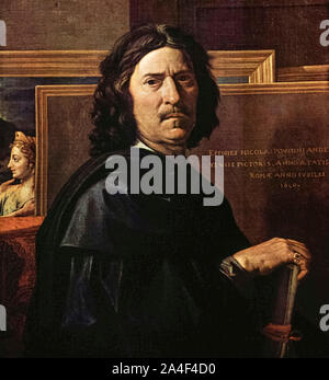 Nicolas Poussin, (1594-1665), autoportrait, 1650 Banque D'Images