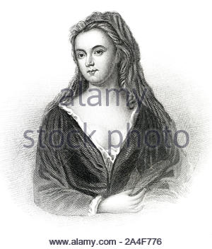 Portrait de Sarah Churchill, duchesse de Marlborough, 1660 - 1744, était un courtisan anglais qui s'est levé pour être l'une des femmes les plus influentes de son temps par son étroite amitié avec Anne, reine de Grande-Bretagne, vintage illustration de 1850 Banque D'Images