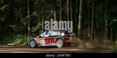 Barum Czech Rally Zlin stade forestier. Banque D'Images