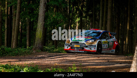 Barum Czech Rally Zlin stade forestier. Banque D'Images